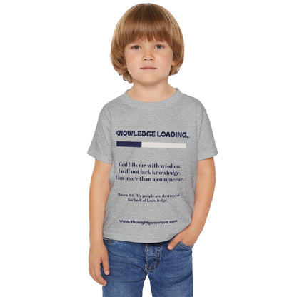 Knowledge Loading toddler T-shirt | The Mighty Warriorz lion design