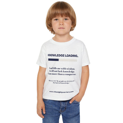 Knowledge Loading toddler T-shirt | The Mighty Warriorz lion design