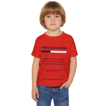 Knowledge Loading toddler T-shirt | The Mighty Warriorz lion design