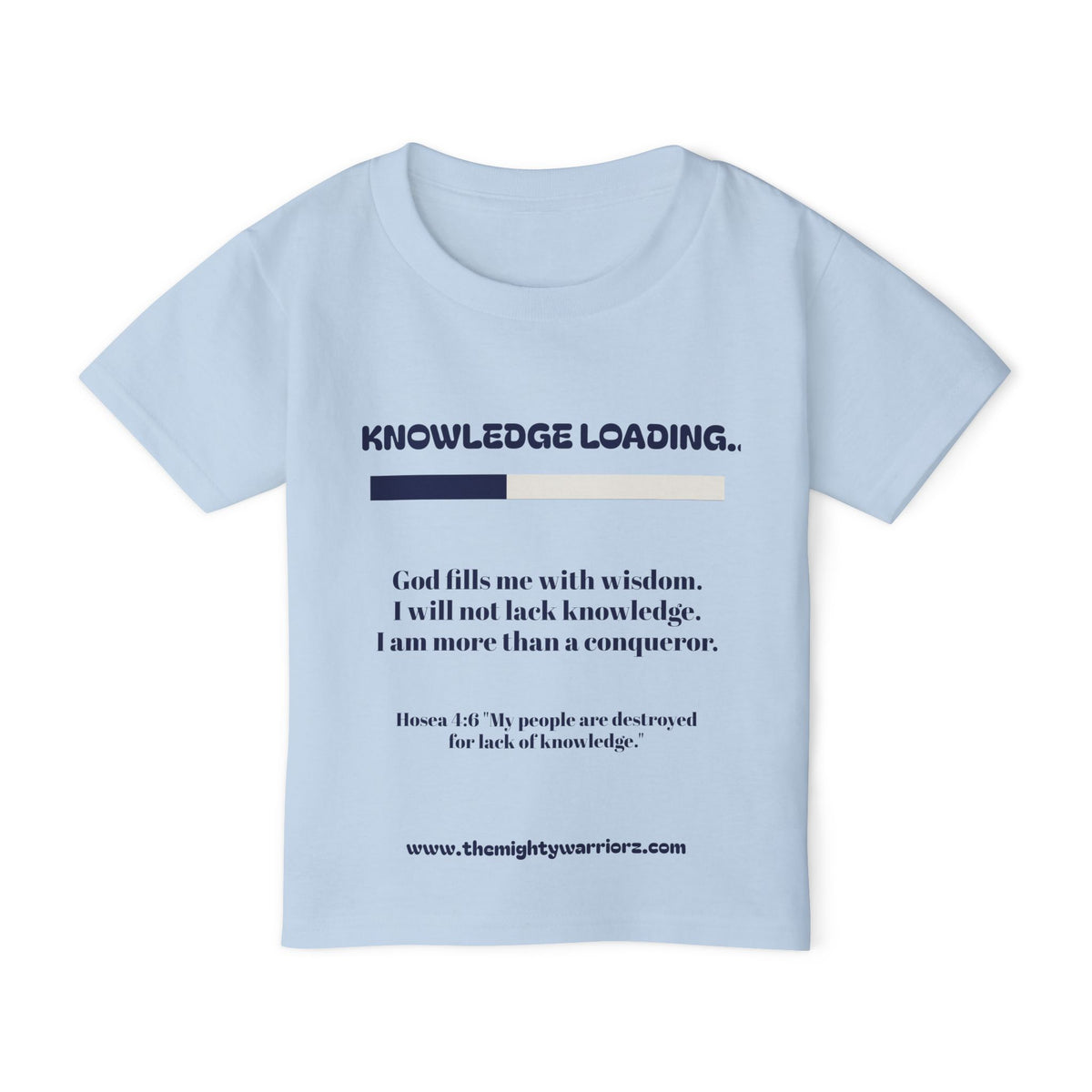 Knowledge Loading toddler T-shirt | The Mighty Warriorz lion design