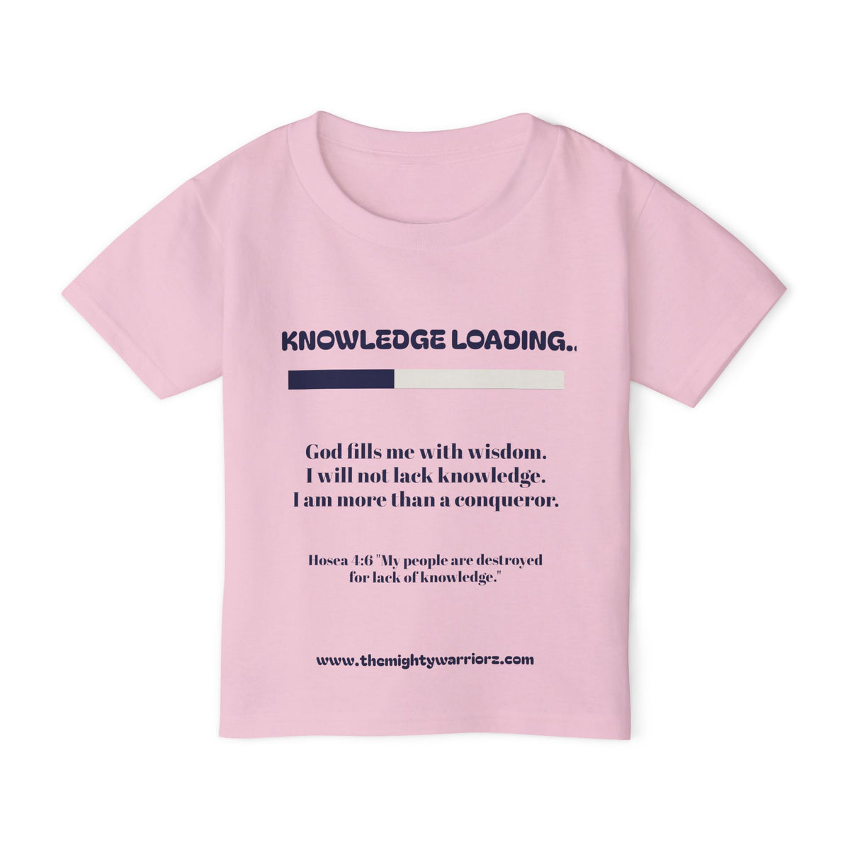 Knowledge Loading toddler T-shirt | The Mighty Warriorz lion design