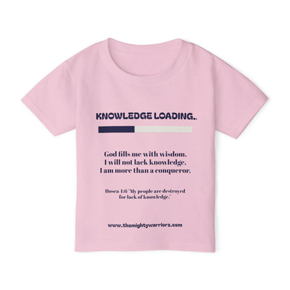 Knowledge Loading toddler T-shirt | The Mighty Warriorz lion design