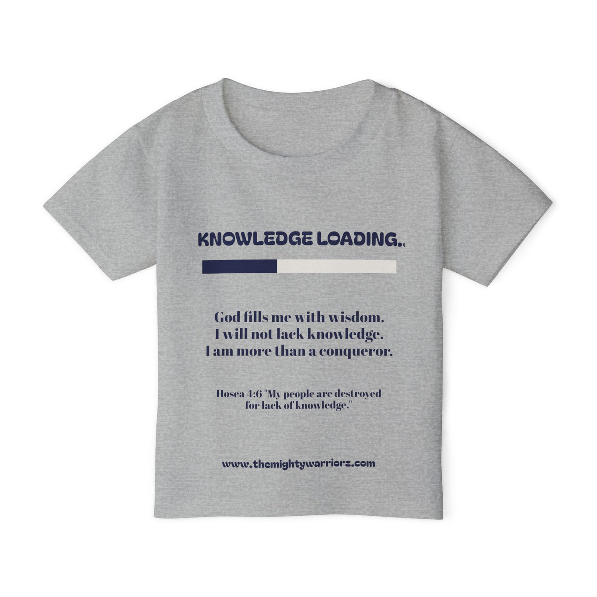 Knowledge Loading toddler T-shirt | The Mighty Warriorz lion design