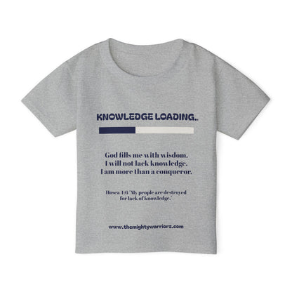 Knowledge Loading toddler T-shirt | The Mighty Warriorz lion design