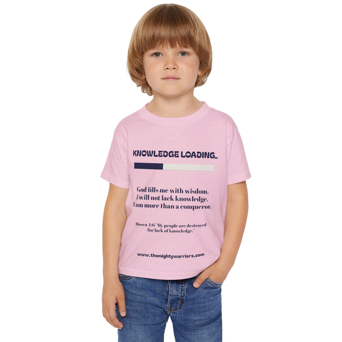 Knowledge Loading toddler T-shirt | The Mighty Warriorz lion design