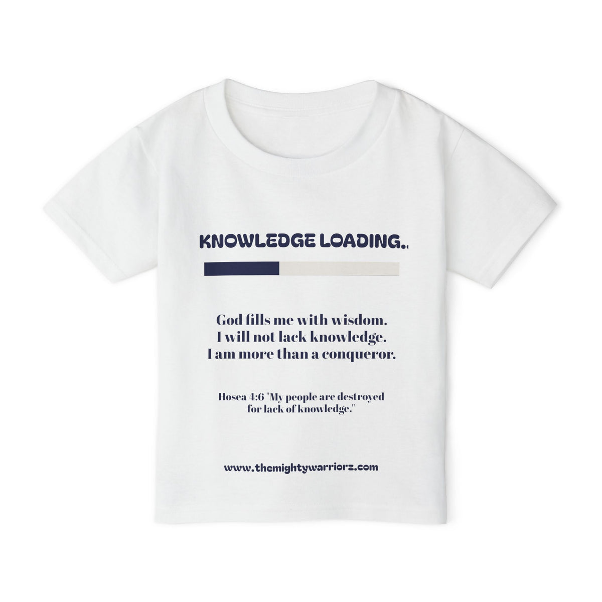 Knowledge Loading toddler T-shirt | The Mighty Warriorz lion design