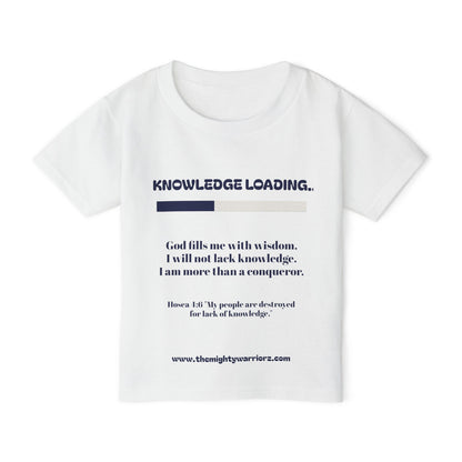 Knowledge Loading toddler T-shirt | The Mighty Warriorz lion design