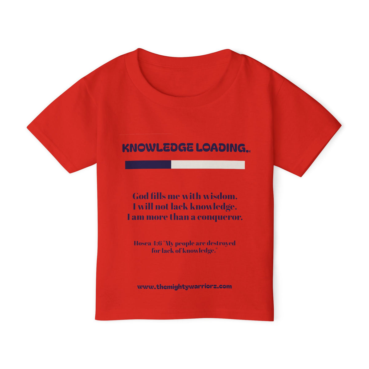 Knowledge Loading toddler T-shirt | The Mighty Warriorz lion design
