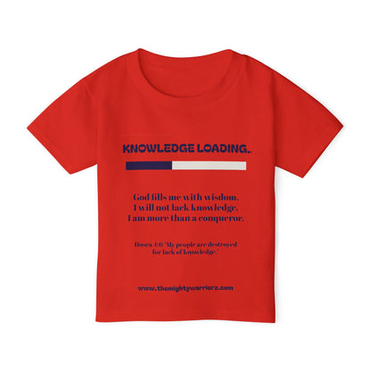 Knowledge Loading toddler T-shirt | The Mighty Warriorz lion design