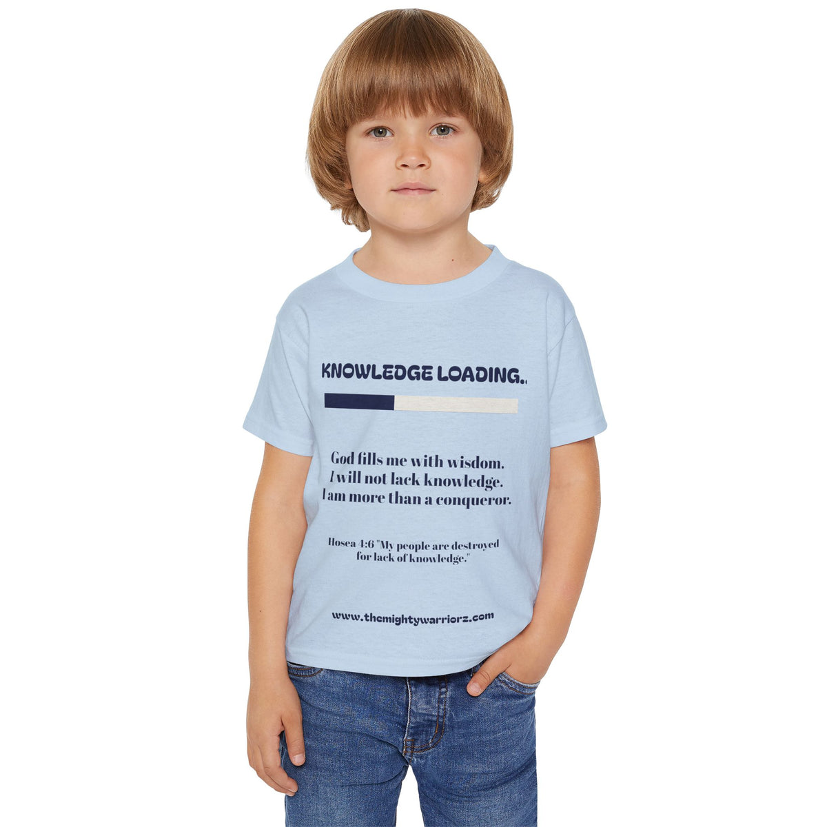 Knowledge Loading toddler T-shirt | The Mighty Warriorz lion design
